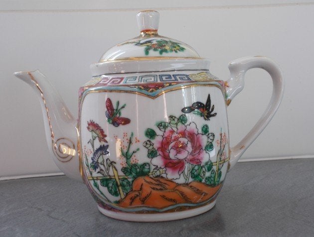 Schattig Vintage Chinees theepotje, Ophalen, Vintage, Zo goed als nieuw, Theepot