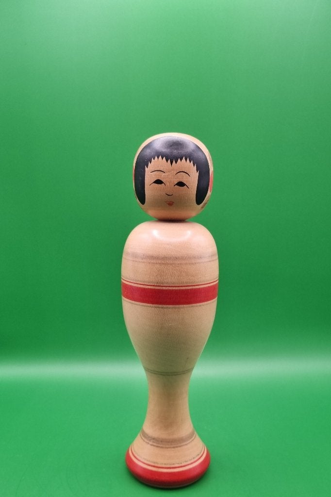 Vintage Nanbu-kei Kokeshi van Kakuhei Sasaki (1933-2007), Verzenden, Geschilderd, Japan, Meerkleurig