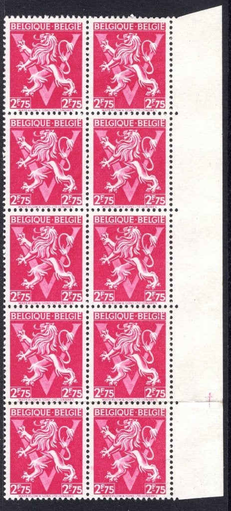 685 MNH** 1944 - Herhaldieke leeuw met grote V (10 stuks), Postzegels en Munten, Verzenden, Postfris, Postfris
