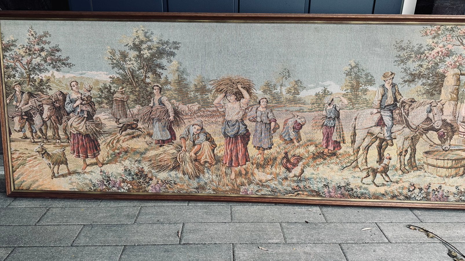 Mooi wand gobelin, Ophalen