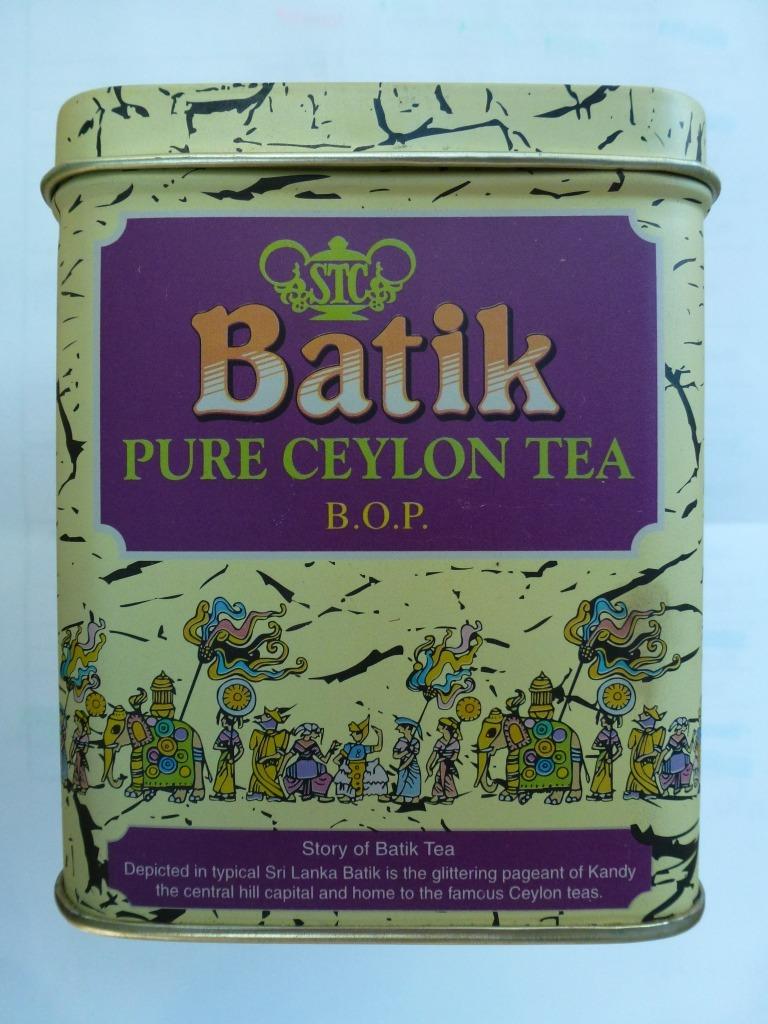 lege blikken doos Batik pure Ceylon tea B.O.P. 2010, Ophalen of Verzenden, Gebruikt, Thee, Overige merken
