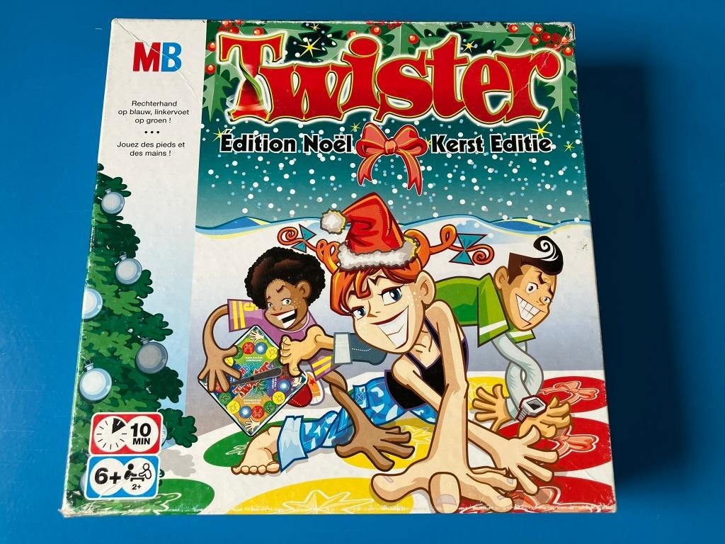 twister kerst editie, Vijf spelers of meer, Ophalen of Verzenden, Zo goed als nieuw, MB spelen
