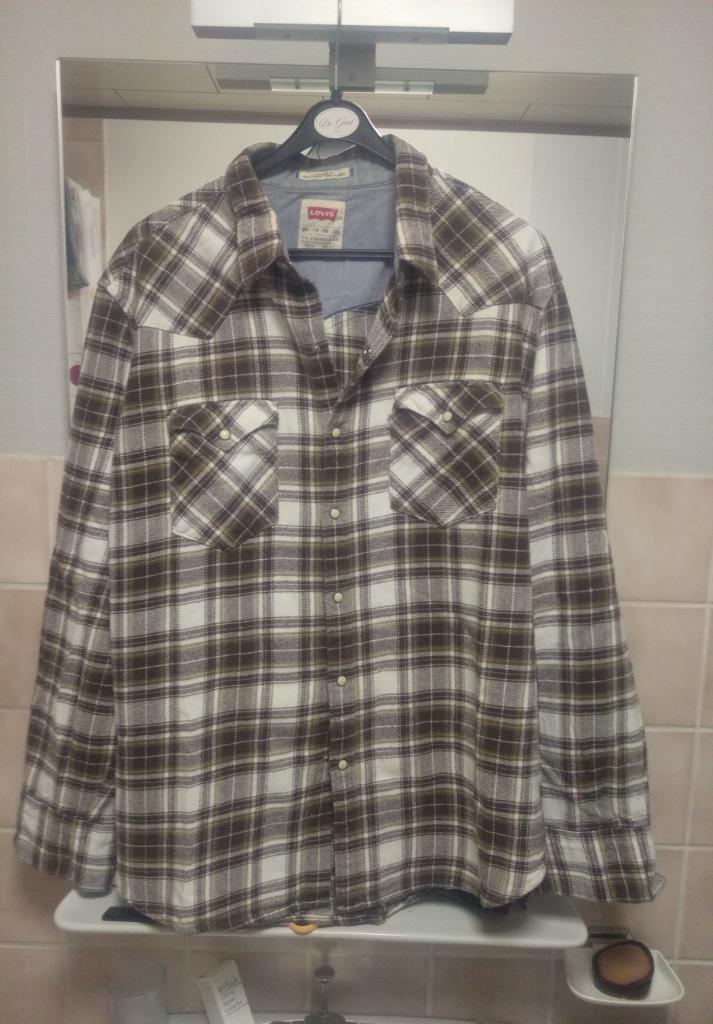 mooi xxl hemd Levi's als nieuw, Ophalen, Bruin, Zo goed als nieuw, Overige halswijdtes