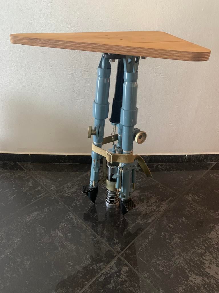 Table d'appoint industrielle vintage, tabouret, Maison & Meubles, Enlèvement ou Envoi, 45 à 60 cm, Utilisé, Métal ou Aluminium