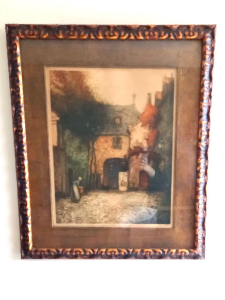 Aquarel begijnhof Brugge Alfred Van Neste, Ophalen