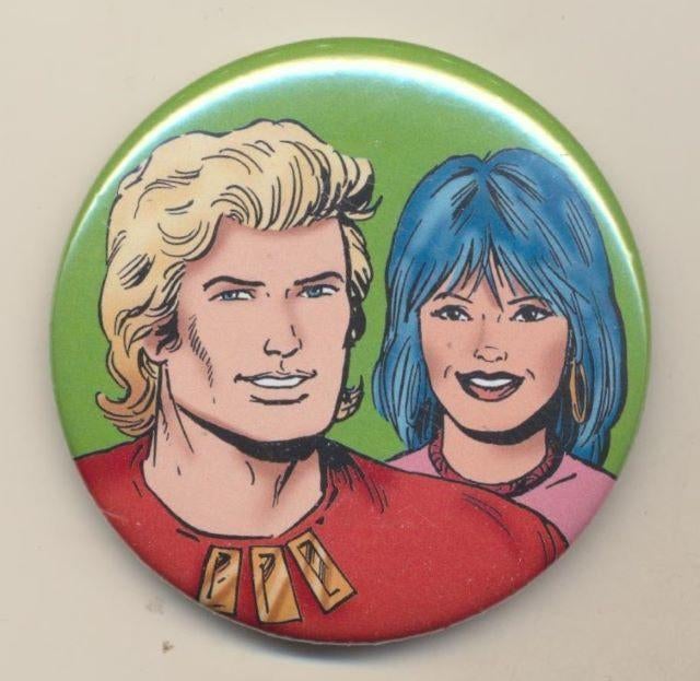 (s2) De Rode Ridder en de Blauwe Heks, button, Verzamelen, Ophalen of Verzenden, Gebruikt