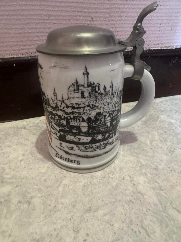 Chope à bière en céramique d'Allemagne vintage, Enlèvement