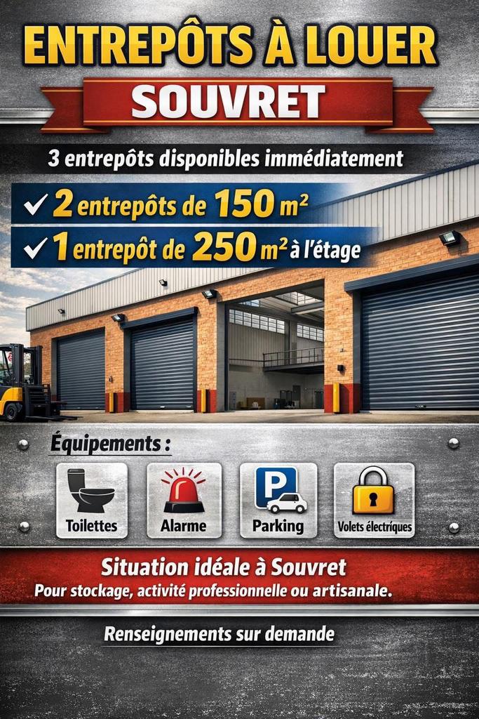Entrepot à louer, Immo, Garages & Places de parking