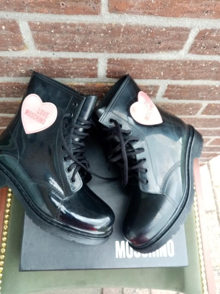 Regenlaarzen Love Moschino Mt37, Love Moschino, Zwart, Nieuw, Ophalen of Verzenden