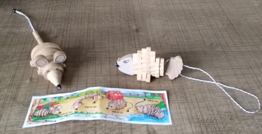 Houten verzamelfiguurtjes (Kindersurprise 2000), Verzamelen, Poppetjes en Figuurtjes, Ophalen of Verzenden, Zo goed als nieuw