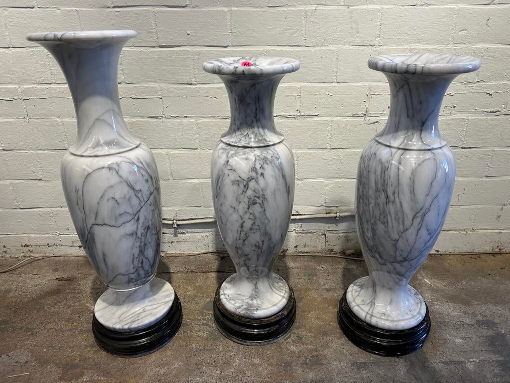 Carrara marmer vazen set massief, Ophalen