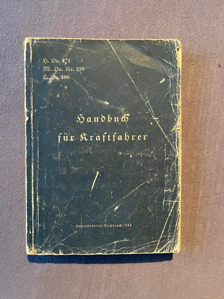 Handbuch fur Kraftfahrer 1942, Verzenden, Landmacht, Boek of Tijdschrift