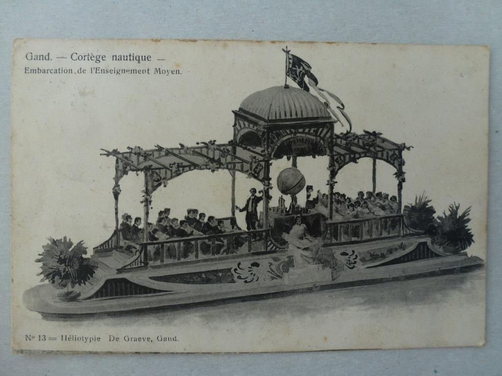 Gand Cortège nautique du 18 juin 1905, Envoi, Avant 1920, Affranchie, Véhicule