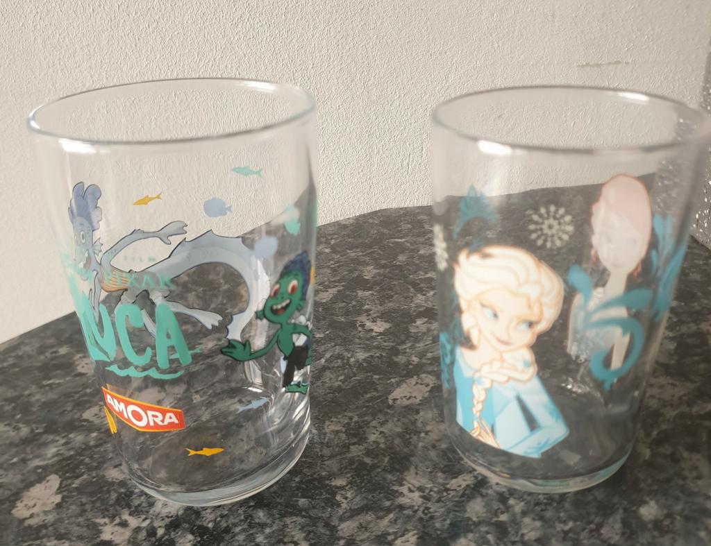 Lot 2 verres disney, Collections, Verres & Petits Verres, Enlèvement ou Envoi, Neuf