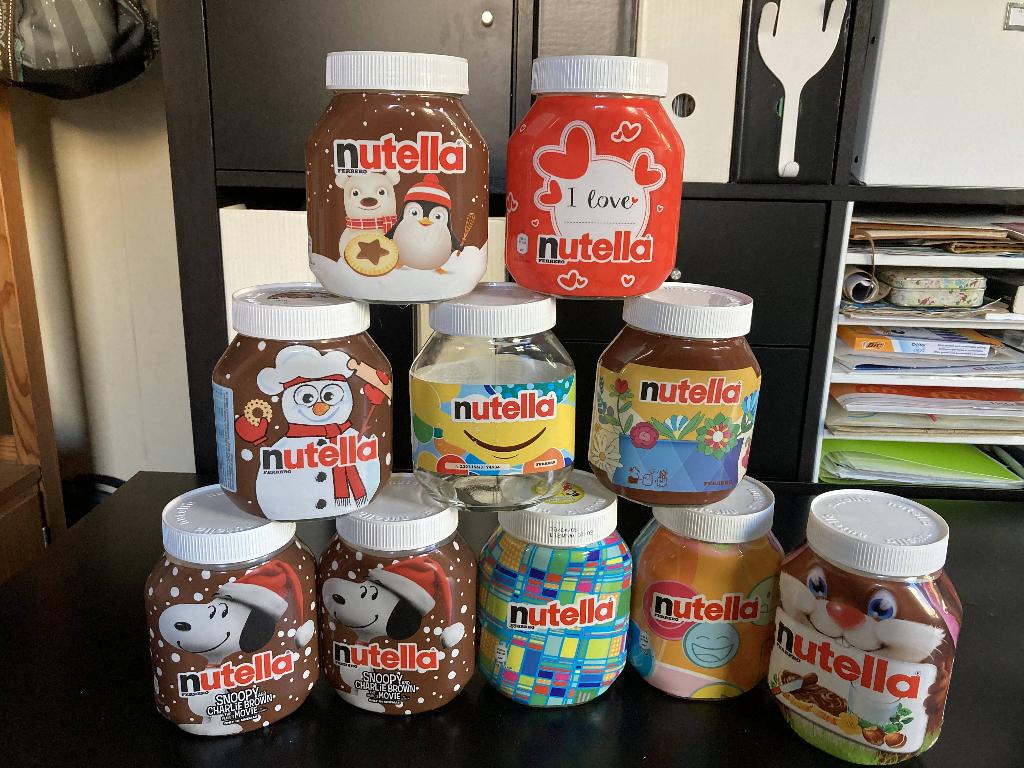 Nutella-potten - speciale serie, Ophalen of Verzenden, Gebruikt, Verpakking