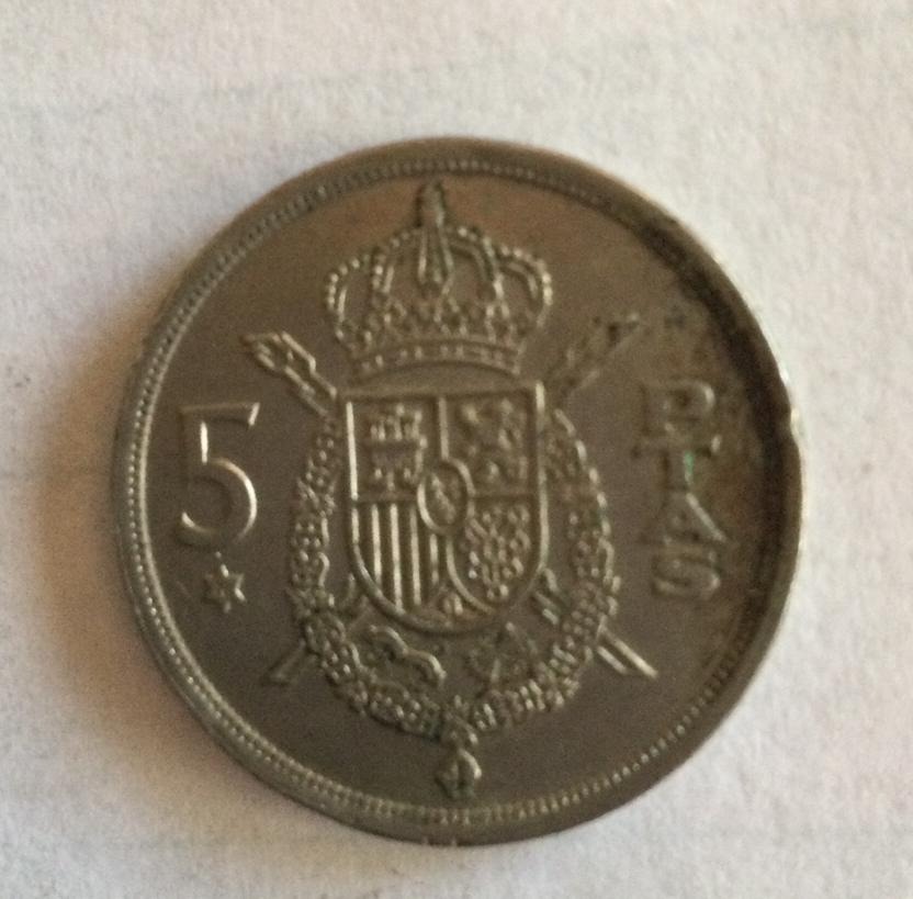 5 peseta’s 1975 - Spanje, Ophalen of Verzenden