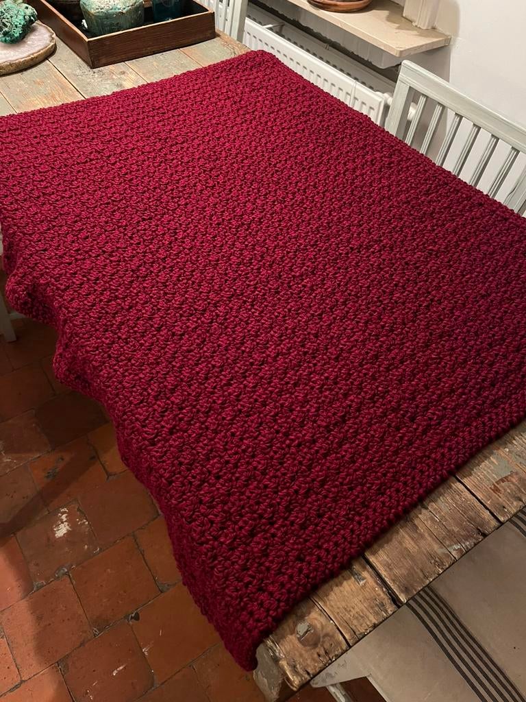 NIEUW HANDGEMAAKT DEKEN MERINOWOL BABY WIEG BEDJE, Ophalen of Verzenden, Nieuw, 85 tot 100 cm, Deken