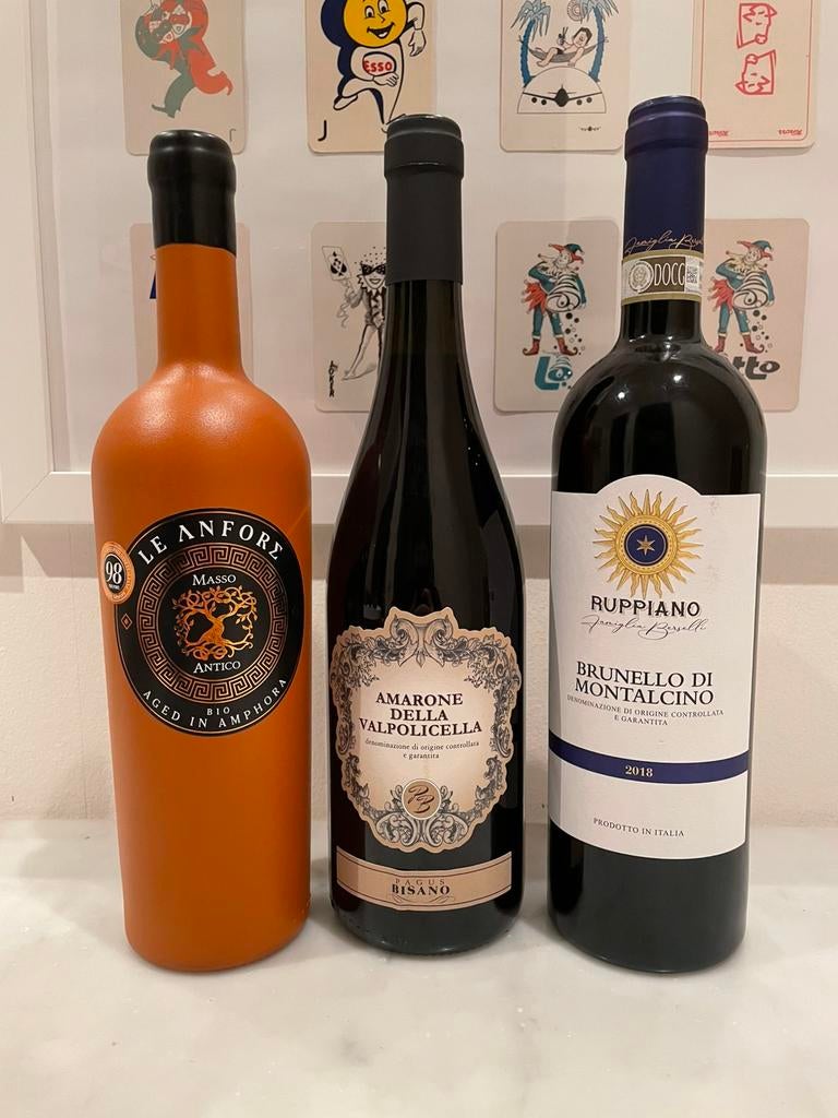 Flessen Italiaanse wijn 2x DOCG (zie beschrijving), Ophalen of Verzenden, Nieuw, Italië, Rode wijn