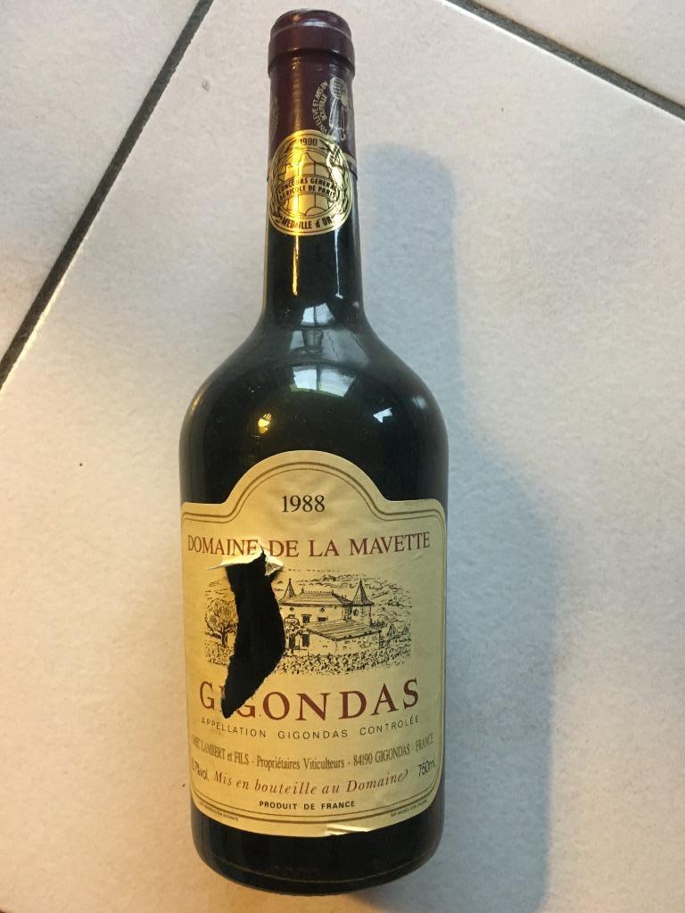 GIGONDAS 1988, Collections, Vins, Neuf, Enlèvement ou Envoi, Pleine, Vin rouge