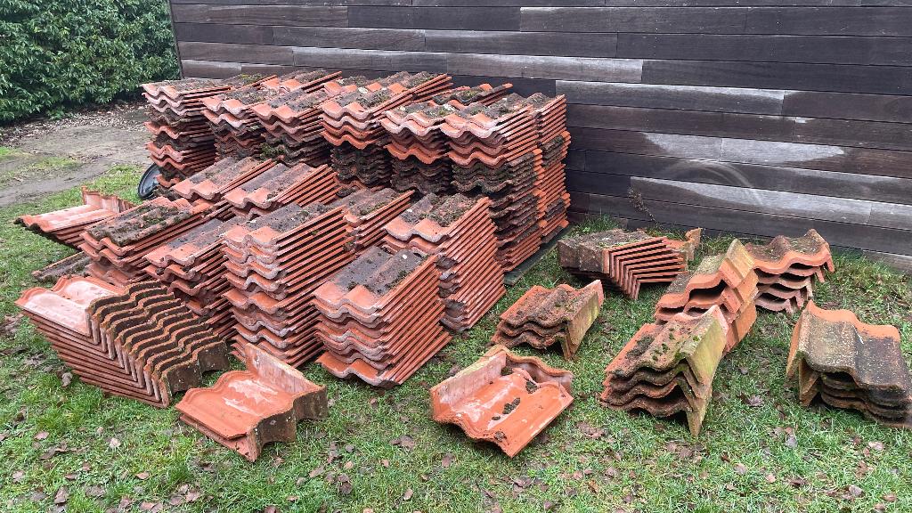 Dakpannen beton eternit, Enlèvement, Utilisé, Autres matériaux, Rouge