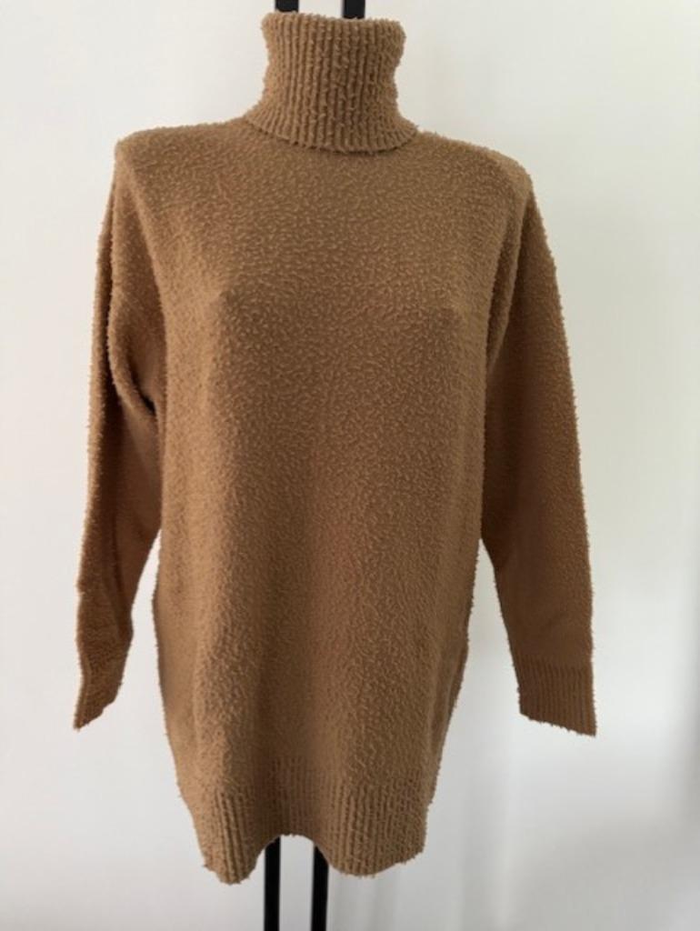 Ongedr SportMax lange trui/mini jurk, camelkleur, ww €550, Overige kleuren, Verzenden, Max Mara, Nieuw