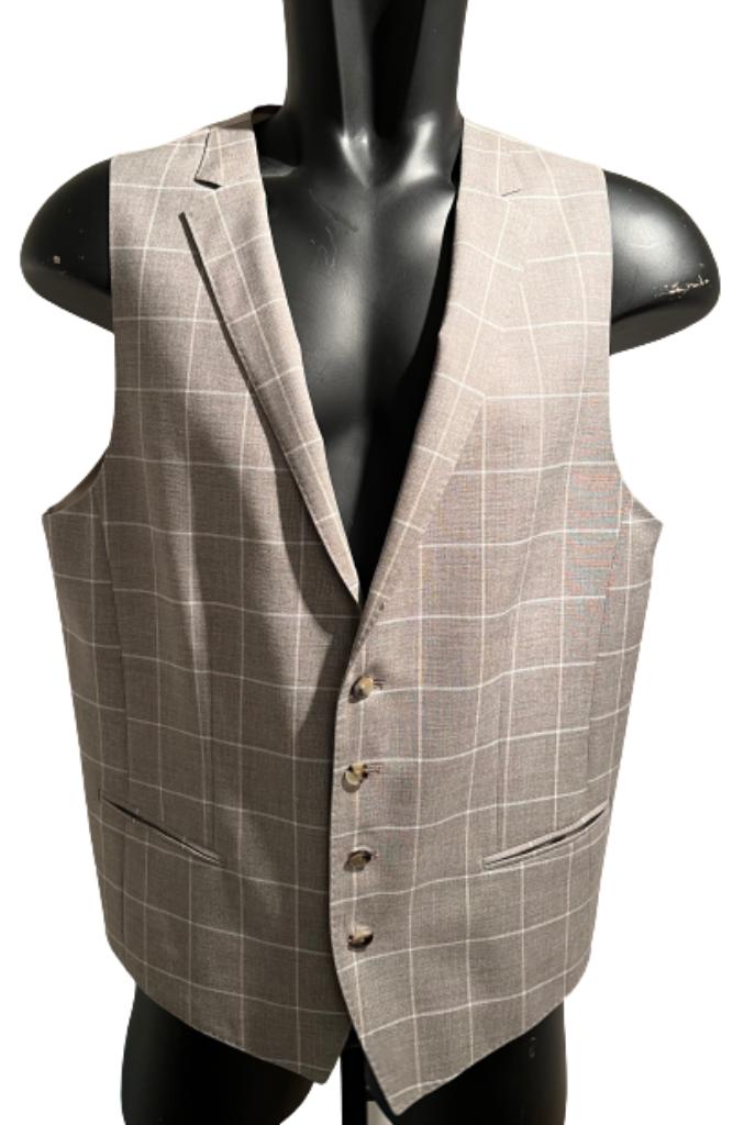 HUGO BOSS gilet, colbert - 54 - Nieuw, Kleding | Heren, Kostuums en vesten, Maat 52/54 (L), Beige, Nieuw, Hugo boss