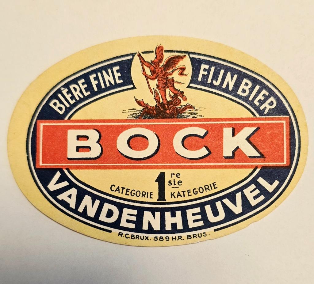 Bock Vandenheuvel Etiquette biere Label 12, Verzamelen, Biermerken, Zo goed als nieuw, Overige typen, Overige merken, Verzenden