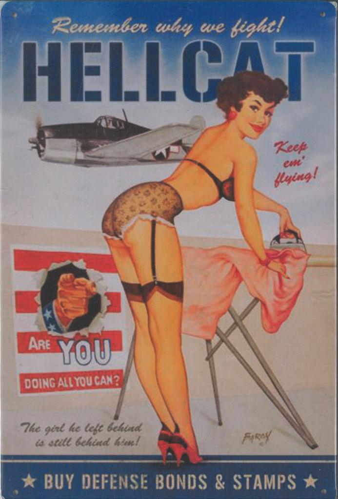 Retro Metalen Sierbord - Hellcat, Enlèvement ou Envoi, Neuf