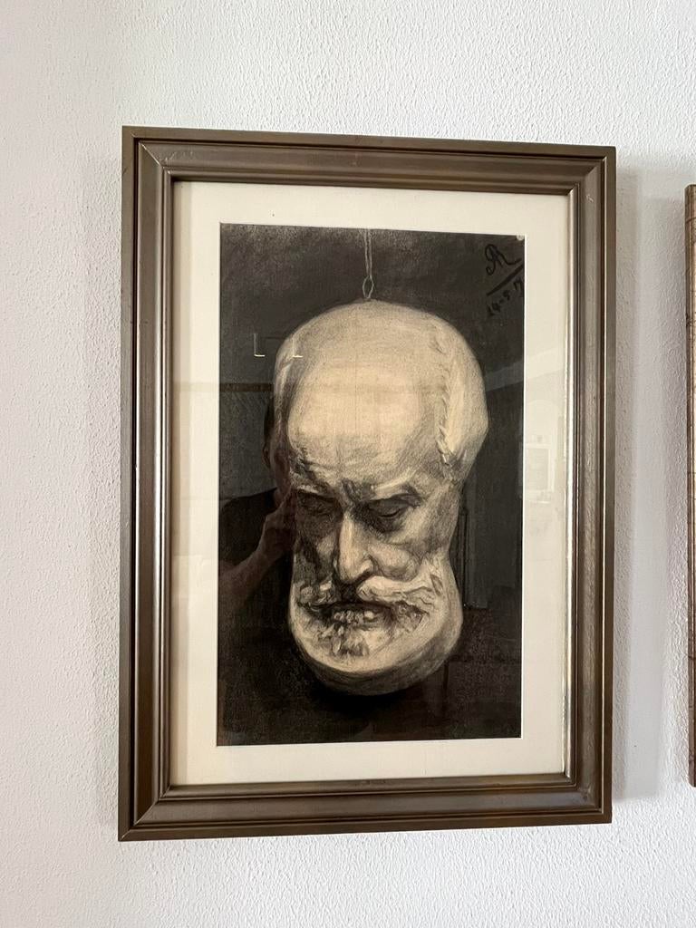 Klassieke houtskool tekening - Anne Rutten, Antiek en Kunst, Ophalen