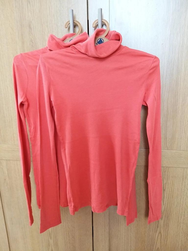 Petit Bateau Orange Coral Lot 2 14-jarig onderhemd met col, Ophalen of Verzenden, Gebruikt, Petit bateau, Jongen of Meisje
