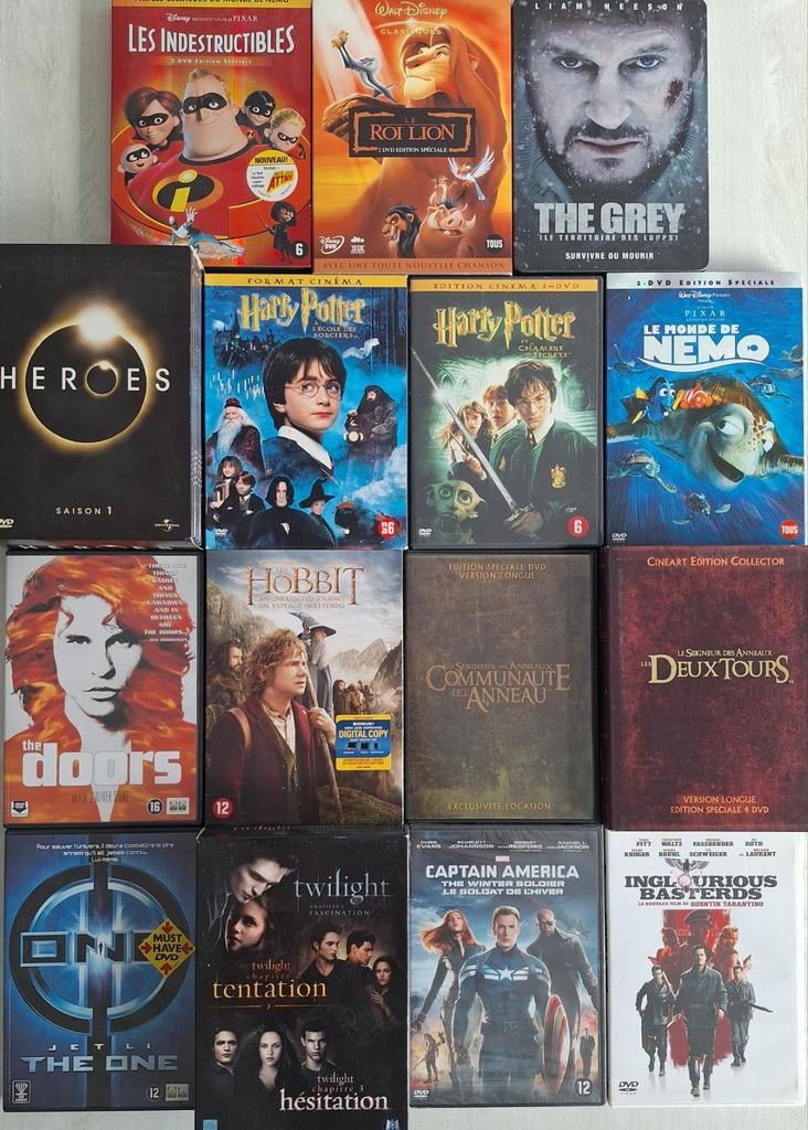 17 DVD (dont la saison 1 de Heroes + coffret Twilight 1-2-3), Enlèvement, Coffret