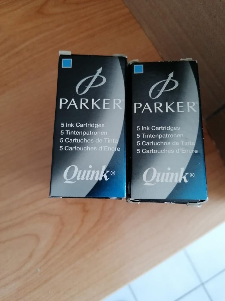 Parker lange inktpatronen vulpen (blauw), Ophalen of Verzenden, Zo goed als nieuw