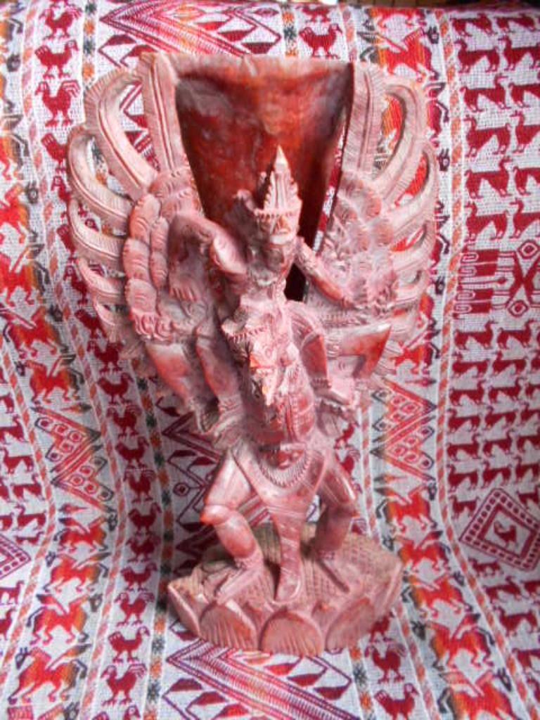 boeddha, porselein, china, bali, masker, schelp, garuda ea, Ophalen of Verzenden, Zo goed als nieuw, Wit, Hout