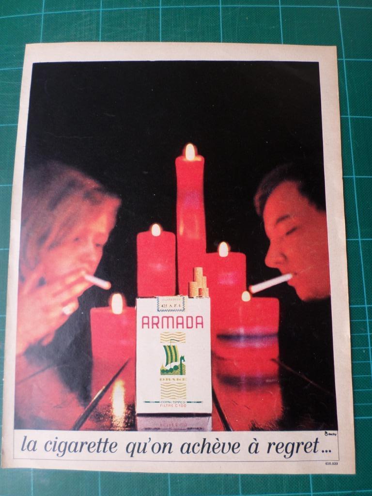 Armada cigarettes - publicité papier - 1966, Verzamelen, Merken en Reclamevoorwerpen, Ophalen of Verzenden, Gebruikt, Overige typen