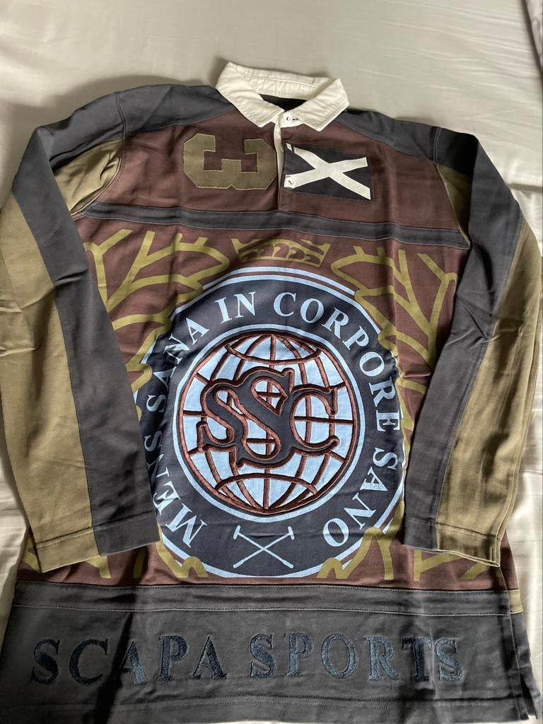 Scapa Sports sweater met polokraag maat 16j (heren S), Overige typen, Ophalen of Verzenden, Zo goed als nieuw, SCAPA SPORTS.