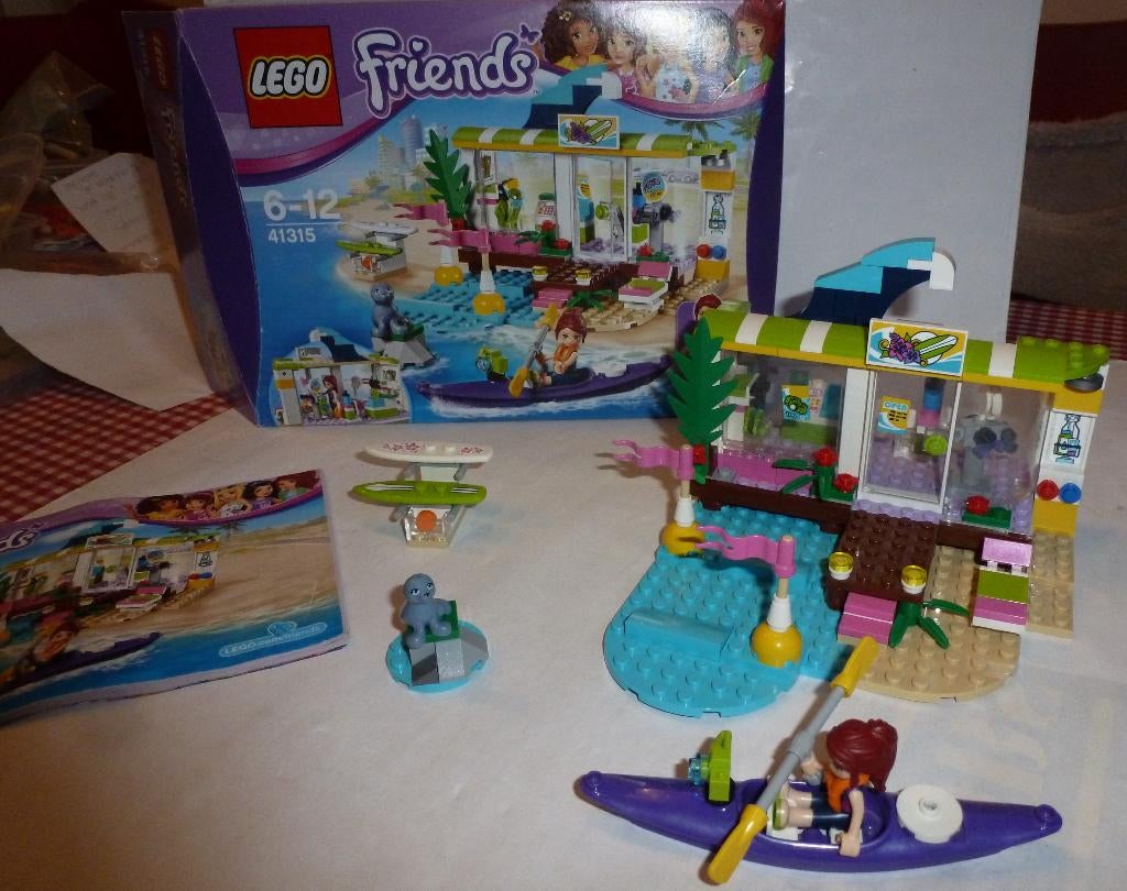 Lego Friends Heartlake surfshop 41315, Kinderen en Baby's, Ophalen of Verzenden, Zo goed als nieuw, Complete set, Lego