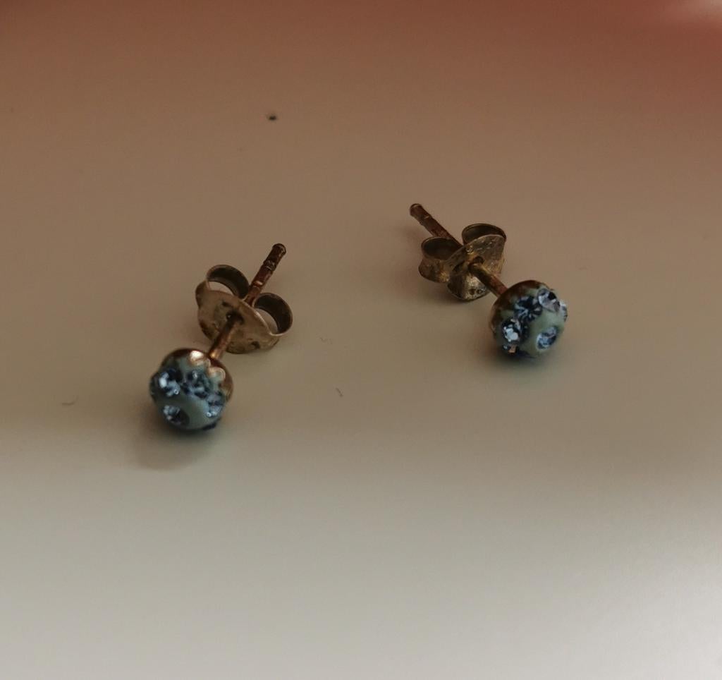 Oorbellen Victoria blauw, Ophalen of Verzenden, Gebruikt, Victoria