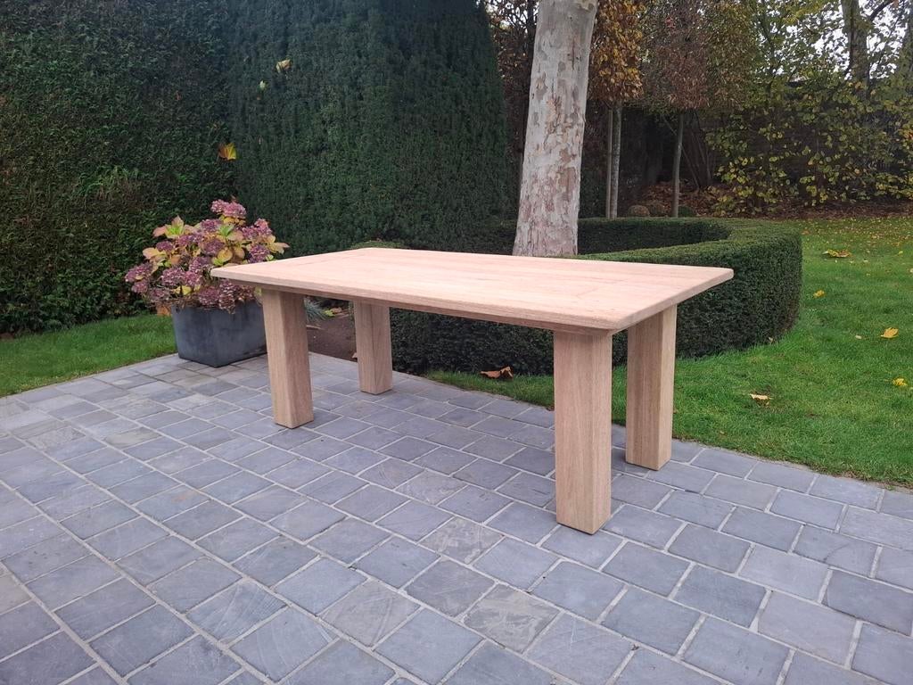 Eettafel uit massief kerselaarhout. Geluchtgomd., Ophalen of Verzenden, Zo goed als nieuw