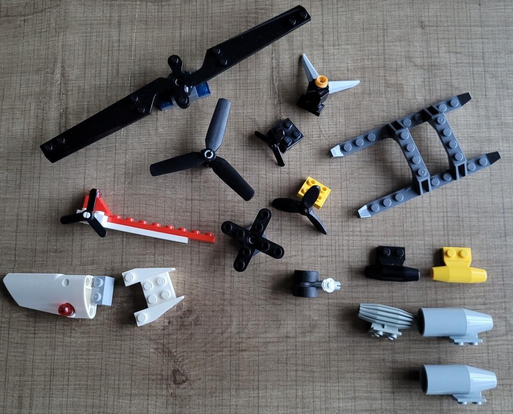 Lego onderdelen voor vliegtuigen, helikopters,..., Enlèvement ou Envoi, Utilisé, Briques en vrac, Lego