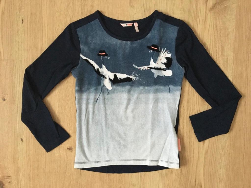 No -No, longsleeve blauw / zwart maat 122 (- 128), Ophalen of Verzenden, Zo goed als nieuw, Meisje, Shirt of Longsleeve