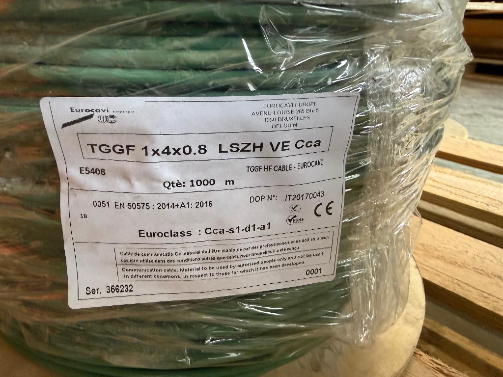 Eurocavi 1000m TGGF 1x4x0.8 LSZH CCA telefoonkabel, knx,svv,, Ophalen, Nieuw, Overige typen