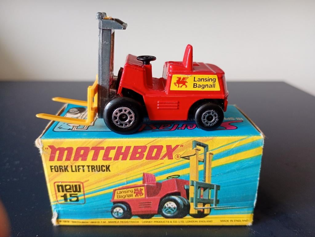 Lesney Matchbox Superfast #15 Fork lift Truck in doosje, Hobby en Vrije tijd, Ophalen of Verzenden