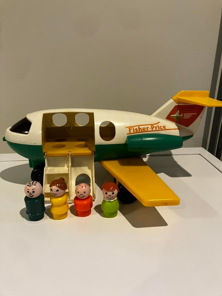 Vintage vliegtuig Fisher Price 1980 Little people, Kinderen en Baby's, Ophalen of Verzenden, Zo goed als nieuw