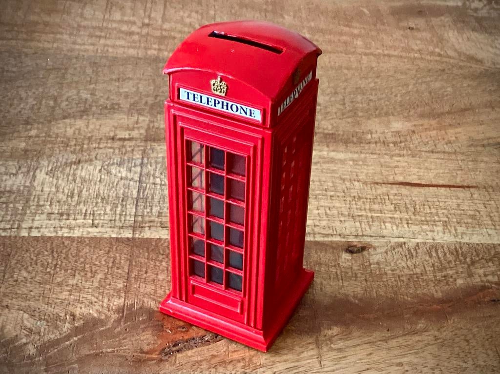Londen Telefooncel 🇬🇧 SPAARPOT 🪙💶, Verzamelen, Ophalen of Verzenden, Gebruikt, Metaal of Blik, Object of Gebouw