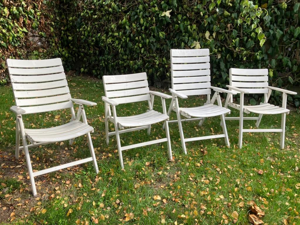 Chaises de jardin pliantes vintage en bois : marque Buffalo, Enlèvement, Comme neuf