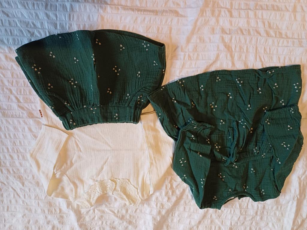 Baby meisjes set jurk + Rok + blousje, Ophalen, Zo goed als nieuw, Maat 80