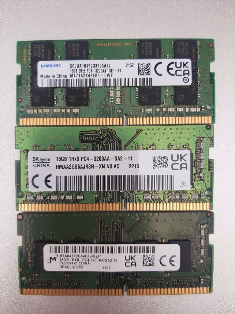 memoire laptop 16 GB pc4  3200, Enlèvement ou Envoi, DDR4, Reconditionné, Laptop