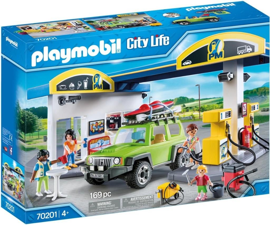 Playmobil Tankstation 70201, Kinderen en Baby's, Speelgoed | Playmobil, Ophalen of Verzenden, Zo goed als nieuw