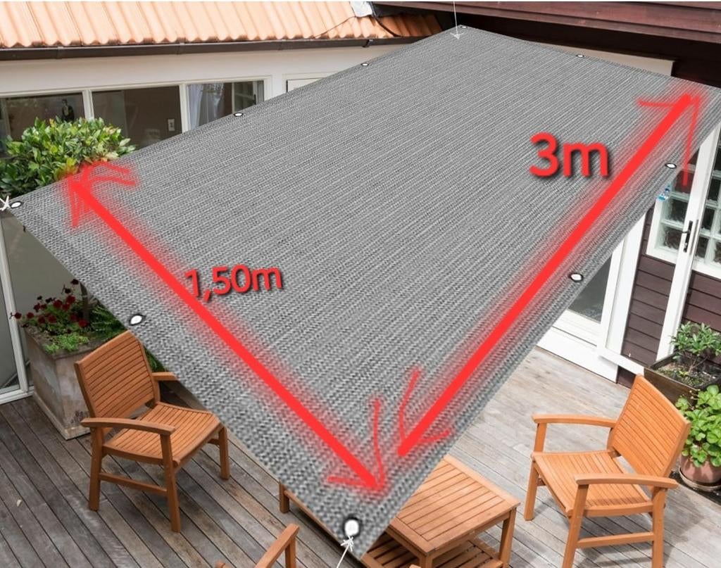 Toile d'ombrage anthracites neuve emballée, Enlèvement ou Envoi, Neuf