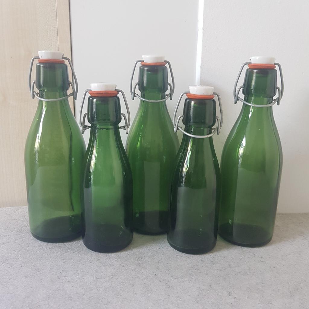 Vintage Bülach glazen drinkfles, Zwitserse glazen fles, Antiquités & Art, Enlèvement ou Envoi